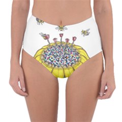 Bees At Work  Reversible High-waist Bikini Bottoms by okhismakingart