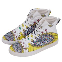 Bees At Work  Women s Hi-top Skate Sneakers by okhismakingart