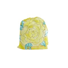 Neutral Rose Watercolor Drawstring Pouch (small) by okhismakingart