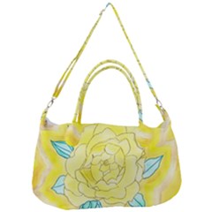 Neutral Rose Watercolor Removal Strap Handbag