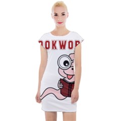 Literal Bookworm Cap Sleeve Bodycon Dress by emeraldwolfpress