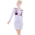 Literal Bookworm Button Long Sleeve Dress View1