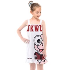 Literal Bookworm Kids  Overall Dress by emeraldwolfpress