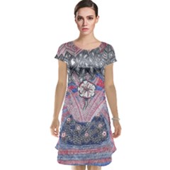 Abstract Flower Field Cap Sleeve Nightdress by okhismakingart