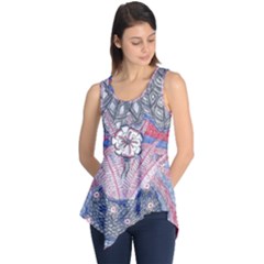 Abstract Flower Field Sleeveless Tunic by okhismakingart