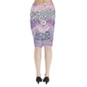 Abstract Flower Field Midi Wrap Pencil Skirt View2