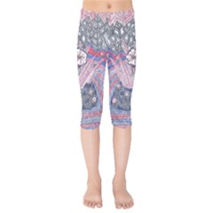 Abstract Flower Field Kids  Capri Leggings  by okhismakingart