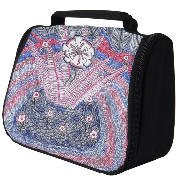 Abstract Flower Field Full Print Travel Pouch (Big)