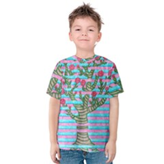 Notebook Flower Tree Kids  Cotton Tee