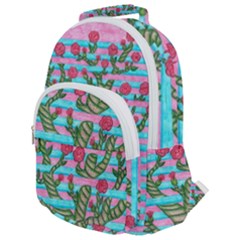 Notebook Flower Tree Rounded Multi Pocket Backpack