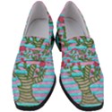 Notebook Flower Tree Women s Chunky Heel Loafers View1