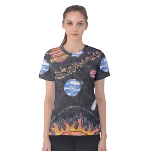 Space Women s Cotton Tee by okhismakingart