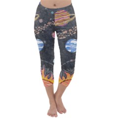 Space Capri Winter Leggings  by okhismakingart