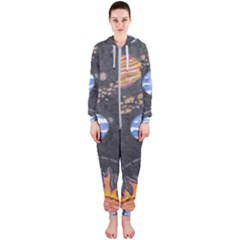 Space Hooded Jumpsuit (ladies)  by okhismakingart