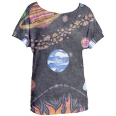 Space Women s Oversized Tee by okhismakingart