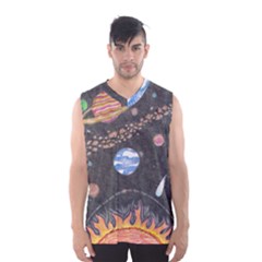 Space Men s Basketball Tank Top by okhismakingart