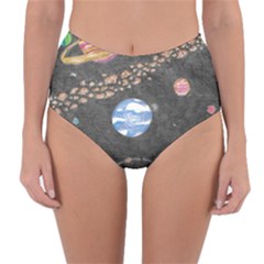 Space Reversible High-waist Bikini Bottoms by okhismakingart