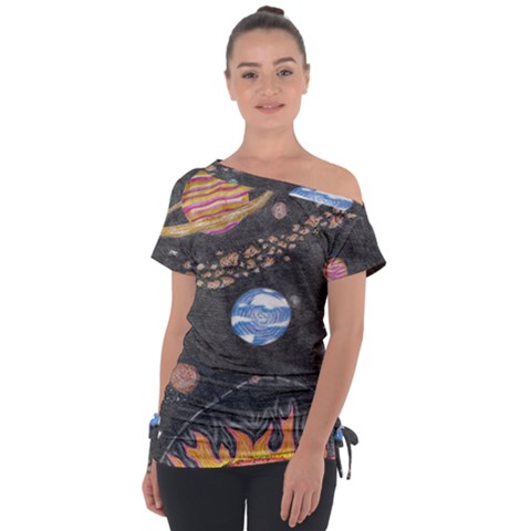 Space Tie-up Tee by okhismakingart