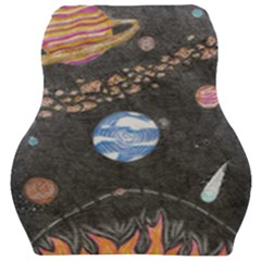 Space Car Seat Velour Cushion  by okhismakingart