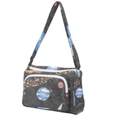 Space Front Pocket Crossbody Bag by okhismakingart