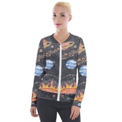 Space Velour Zip Up Jacket