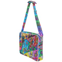 Stained Glass Flowers  Cross Body Office Bag by okhismakingart