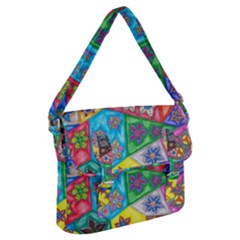 Stained Glass Flowers  Buckle Messenger Bag by okhismakingart