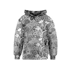 Floral Jungle Black And White Kids  Pullover Hoodie by okhismakingart