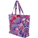 Floral Jungle Purple Zip Up Canvas Bag View1