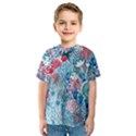 Floral Jungle Blue Kids  Sport Mesh Tee View1