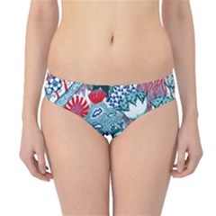 Floral Jungle Blue Hipster Bikini Bottoms by okhismakingart