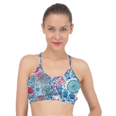 Floral Jungle Blue Basic Training Sports Bra by okhismakingart