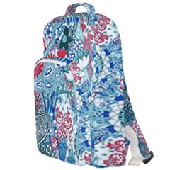 Floral Jungle Blue Double Compartment Backpack by okhismakingart