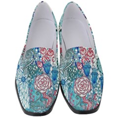 Floral Jungle Blue Women s Classic Loafer Heels by okhismakingart