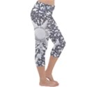 Geometric Flower and Vines 01 Lightweight Velour Capri Yoga Leggings View3