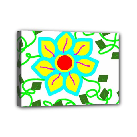 Digital Flower Mini Canvas 7  X 5  (stretched) by okhismakingart