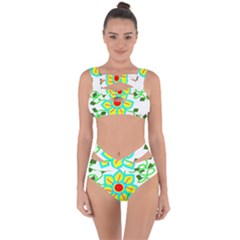 Digital Flower Bandaged Up Bikini Set  by okhismakingart