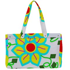 Digital Flower Canvas Work Bag