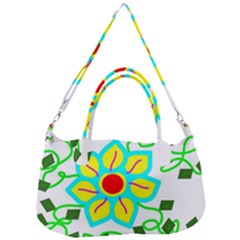 Digital Flower Removal Strap Handbag