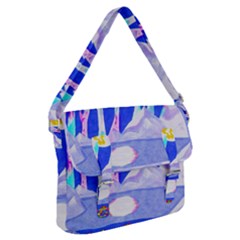 Angel s City In Blue Buckle Messenger Bag by okhismakingart