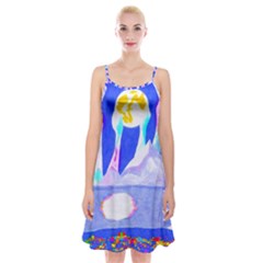 Angel s City In Blue Spaghetti Strap Velvet Dress by okhismakingart