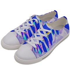 Angel s City In Blue Women s Low Top Canvas Sneakers by okhismakingart