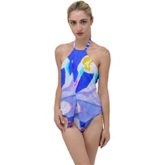 Angel s City In Blue Go With The Flow One Piece Swimsuit by okhismakingart