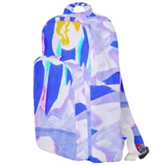 Angel s City In Blue Double Compartment Backpack by okhismakingart