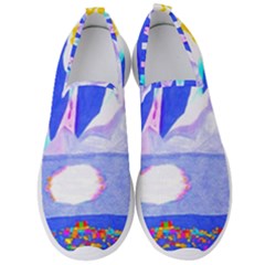 Angel s City In Blue Men s Slip On Sneakers by okhismakingart