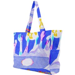 Angel s City In Blue Simple Shoulder Bag by okhismakingart