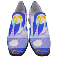 Angel s City In Blue Slip On Heel Loafers by okhismakingart