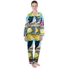 Angel s City Scanned Version Satin Long Sleeve Pyjamas Set by okhismakingart