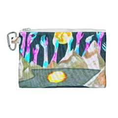 Angel s City Scanned Version Canvas Cosmetic Bag (large) by okhismakingart