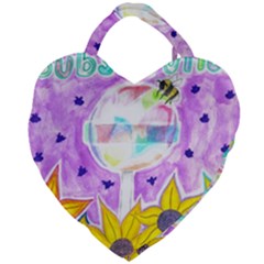 Artificial Substitution Giant Heart Shaped Tote by okhismakingart